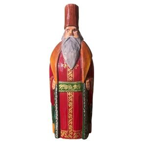 Sergiev Posad‎ ornament Father Frost, Ded Moroz Hand carved Hand painted Russia